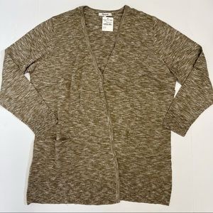 Madewell Summer Ryder Cardigan Long Sleeve Marled Olive Open Front M9252